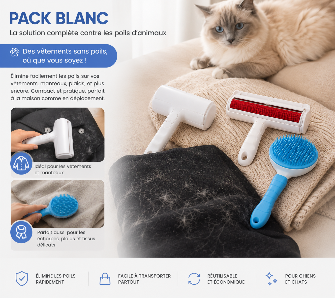 Brosse Anti Poils animaux PawClean – Image 5